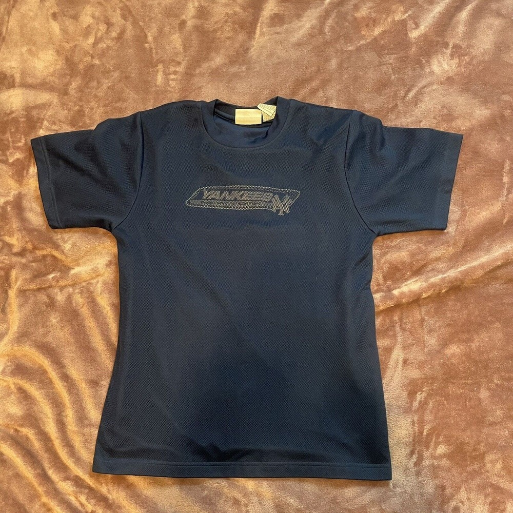 New York Yankees‎ T Shirt Youth XL Short Sleeve Mesh 100 % Polyester Small Adult